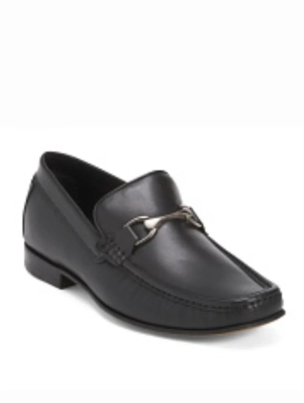 Donald J. Pliner Dannie Black Leather Slip-On Horsebit Loafer